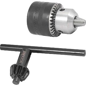 Mandril com chave 1,5mm - 13mm 3/8" x 24 fios leve VONDER