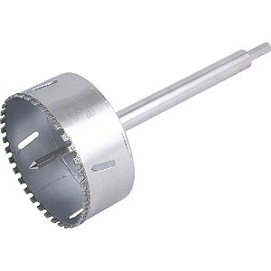 Serra copo diamantada 100mm com haste STARRETT