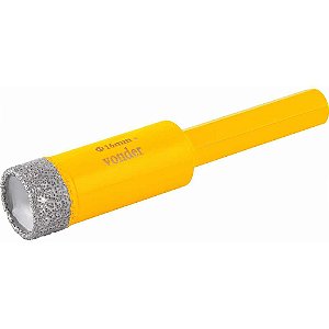 Serra copo diamantada 16mm refrigerada com haste VONDER