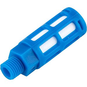 Silenciador de ar comprimido longo em plástico rosca 1/4" BSP VONDER