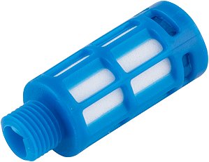 Silenciador de ar comprimido longo em plástico rosca 1/8" BSP VONDER
