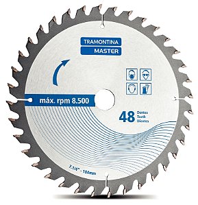 Disco de Corte 7.1/4" 48 Dentes Tramontina MASTER para Serra Circular