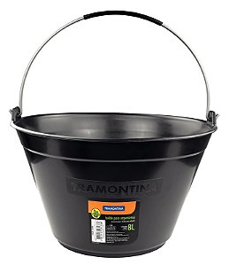 Balde para Argamassa Tramontina em Plástico 8 L