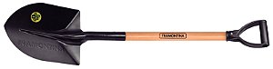 Pá de Bico Tramontina 460/20 em Aço com Cabo de Madeira 71 cm com Empunhadura Plástica Curva Ergonômica