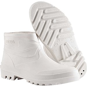 Bota de PVC branca cano curto 10cm com forro SL FLEX 38 ALPARGATAS