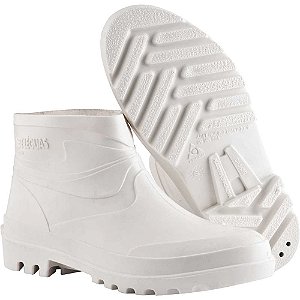 Bota PVC branca cano curto 10cm com forro 41/42 SL FLEX SETE LEGUAS ALPARGATAS