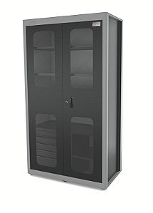 Armário Vertical para Ferramentas 2 Portas com Visores e 5 Gavetas Tramontina PRO
