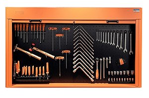 Painel com Ferramentas com Persiana Vertical Retrátil em PVC Tramontina PRO 83 peças