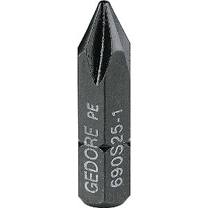 Bits ponteira phillips com encaixe sextavado 1/4" nº2 x 25,4mm 690 S25 GEDORE