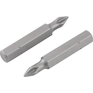 Bits/ponteira phillips S2 encaixe 1/4" nº2 1/4" x 38mm com 2 peças VONDER