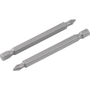 Bits/ponteira phillips S2 encaixe 1/4" nº2 1/4" x 75mm com 2 peças VONDER