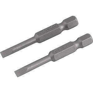 Ponteira/bits fenda encaixe sextavado 1/4" x 50mm cartela com 2 peças VONDER