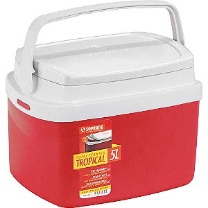 Caixa térmica tropical 5 litros vermelha SOPRANO