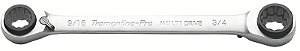Chave Multidrive com Catraca 4 Bocas 5/16"x3/8"x7/16"x1/2" Tramontina PRO