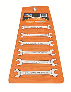 Jogo de Chaves Fixas Tramontina PRO - 6 Peças (Tamanhos: 6x7 mm a 16x17 mm)