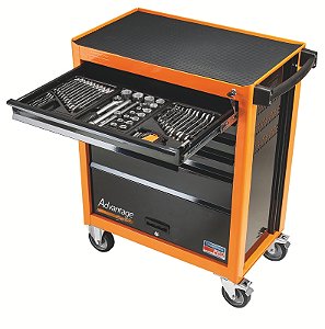Carro para Ferramentas 5 Gavetas e 1 Porta 115 Peças Tramontina PRO
