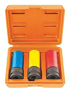 Jogo de Soquetes de Impacto 1/2" 3 Peças Tramontina PRO