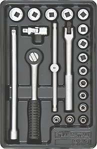 Módulo com Soquetes 3/8" 20 Peças Tramontina PRO