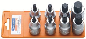 Soquetes 1/2" Ponta Hexagonal Tramontina PRO - 8 Peças (4 mm a 17 mm)