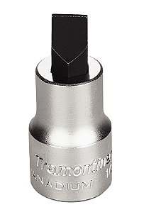 Soquete em Aço Cromo Vanádio Ponta Chata Tamanho 10 - Encaixe 1/2" Tramontina PRO