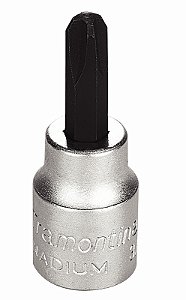 Soquete em Aço Cromo Vanádio Ponta Cruzada NR 4 - Encaixe 3/8" Tramontina PRO