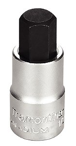Soquete em Aço Cromo Vanádio Ponta Hexagonal 12 mm - Encaixe 1/2" Tramontina PRO