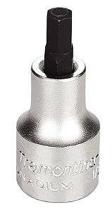 Soquete em Aço Cromo Vanádio Ponta Hexagonal 7 mm - Encaixe 1/2" Tramontina PRO