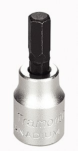 Soquete em Aço Cromo Vanádio Ponta Hexagonal 7 mm - Encaixe 3/8" Tramontina PRO