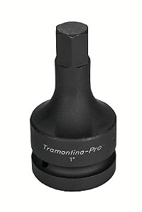 Soquete de Impacto Ponta Hexagonal em Aço Cromo Molibdênio 10 mm - Encaixe 1'' Tramontina PRO