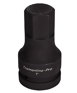 Soquete de Impacto Ponta Hexagonal em Aço Cromo Molibdênio 32 mm - Encaixe 1'' Tramontina PRO