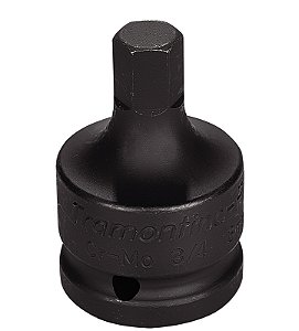 Soquete de Impacto Ponta Hexagopnal em Aço Cromo Molibdênio 15 mm - Encaixe 3/4'' Tramontina PRO