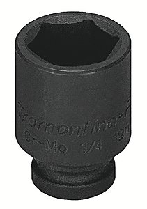 Soquete de Impacto Sextavado em Aço Cromo Molibdênio 3/16'' - Encaixe 1/4'' Tramontina PRO