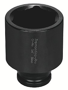 Soquete de Impacto Sextavado Longo em Aço Cromo Molibdênio 19 mm - Encaixe 3/4'' Tramontina PRO