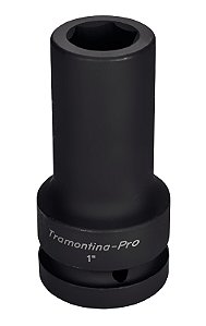 Soquete de Impacto Sextavado Longo em Aço Cromo Molibdênio 24 mm - Encaixe 1'' Tramontina PRO