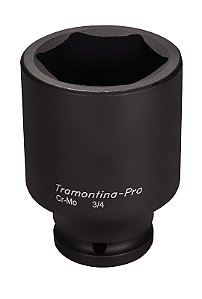 Soquete de Impacto Sextavado Longo em Aço Cromo Molibdênio 55 mm - Encaixe 3/4'' Tramontina PRO