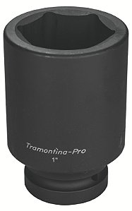 Soquete de Impacto Sextavado Longo em Aço Cromo Molibdênio 60 mm - Encaixe 1'' Tramontina PRO