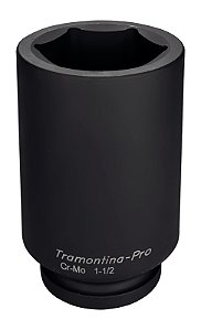Soquete de Impacto Sextavado Longo em Aço Cromo Molibdênio 75 mm - Encaixe 1.1/2'' Tramontina PRO