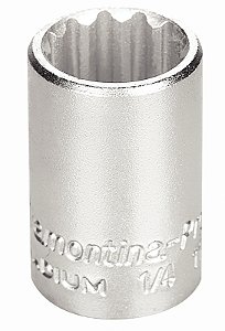 Soquete Estriado em Aço Cromo Vanádio 13 mm - Encaixe 1/4" Tramontina PRO