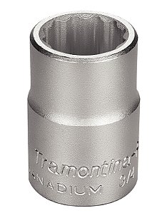 Soquete Estriado em Aço Cromo Vanádio 21 mm - Encaixe 3/4" Tramontina PRO