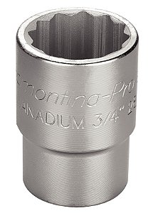 Soquete Estriado em Aço Cromo Vanádio 30 mm - Encaixe 3/4" Tramontina PRO