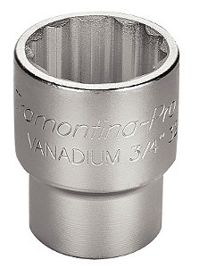Soquete Estriado em Aço Cromo Vanádio 34 mm - Encaixe 3/4" Tramontina PRO