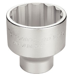Soquete Estriado em Aço Cromo Vanádio 60 mm - Encaixe 3/4" Tramontina PRO