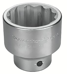 Soquete Estriado em Aço Cromo Vanádio 65 mm - Encaixe 1" Tramontina PRO