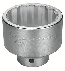 Soquete Estriado em Aço Cromo Vanádio 80 mm - Encaixe 1" Tramontina PRO