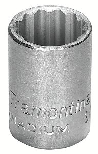 Soquete Estriado em Aço Cromo Vanádio 9/16" - Encaixe 3/8" Tramontina PRO