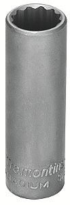 Soquete Estriado Longo em Aço Cromo Vanádio 10 mm - Encaixe 3/8" Tramontina PRO