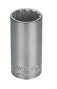 Soquete Estriado Longo em Aço Cromo Vanádio 3/4" - Encaixe 3/8" Tramontina PRO
