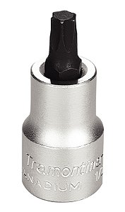 Soquete em Aço Cromo Vanádio Ponta Trafix T40 - Encaixe 1/2" Tramontina PRO
