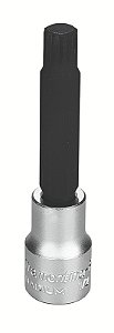 Soquete em Aço Cromo Vanádio Ponta Multidentada Longa 12 mm - Encaixe 1/2" Tramontina PRO