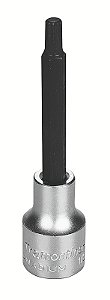 Soquete em Aço Cromo Vanádio Ponta Multidentada Longa 6 mm - Encaixe 1/2" Tramontina PRO